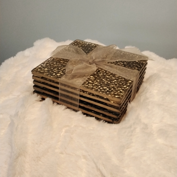 NWOT Goldtone coasters - Picture 1 of 6